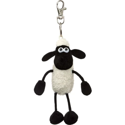 Afbeelding van Aurora sleutelhanger Shaun het schaap 14 cm wit/zwart