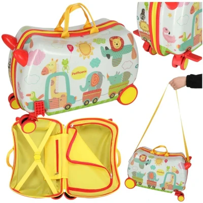 Afbeelding van PerPhoenix Ride On Reiskoffer Kinderen Dierentuin Motief 45 cm x 31,5 22