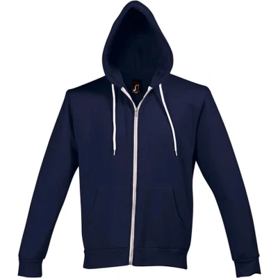 Afbeelding van SOLS Zilveren Unisex Sweatshirt Met Volledige Ritssluiting / Hoodie (Afgrond Blauw) Maat XL