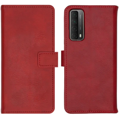 Afbeelding van Huawei P Smart (2021) Hoesje Kunstleder iMoshion Bookcase Rood Telefoonhoesje