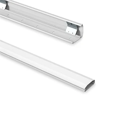 Afbeelding van PureMounts® Kabelgoot aluminium met 1x 40cm 3M plakband als accessoire, 0,50m, wit