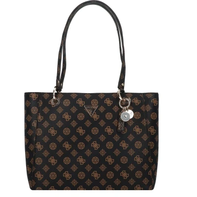 Afbeelding van GUESS Schoudertas Shopper Noelle Tote Mocha Logo Donkerbruin
