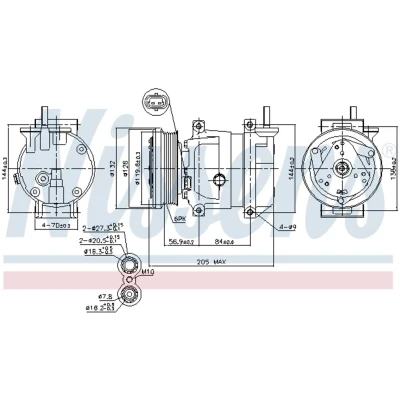 Afbeelding van Nissens Airco compressor 89492