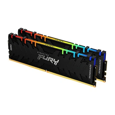 Afbeelding van Kingston FURY Renegade RGB 16 GB (2 x 8 GB) 3000 MHz DDR4 CL15 Desktop Memory Kit van 2 KF430C15RBAK2/16