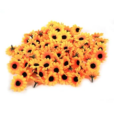 Afbeelding van 100 STKS Gerbera Daisy Kunstbloemen Stof Bloemen Hoofden Voor Bruiloft DIY Decoratie Craft