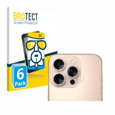 Afbeelding van BROTECT Screenprotector voor Apple iPhone 16 Pro (ALLEEN Camera Lens) Folie Beschermfolie Beschermglas transparant (6 Stuks)