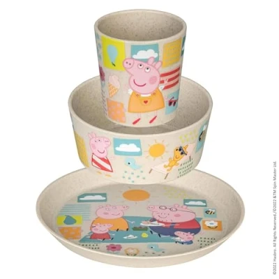 Afbeelding van Servies Koziol Bio Circulair Connect Peppa Pig Wit (3 delig)