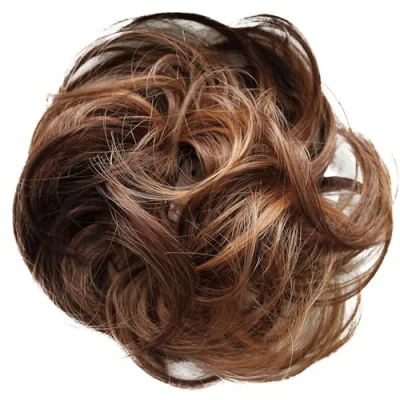 Afbeelding van CAISHA Haarstukje Haarwokkel Bruids Kapsel Opgestoken Volumineus Licht Golvend Knoet Bruin Mix G31B