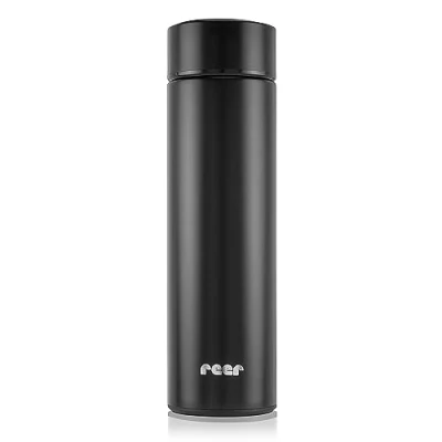 Afbeelding van reer Roestvrijstalen thermosfles ColourDesign, 450 ml klein, handig, ideaal voor baby, zwart