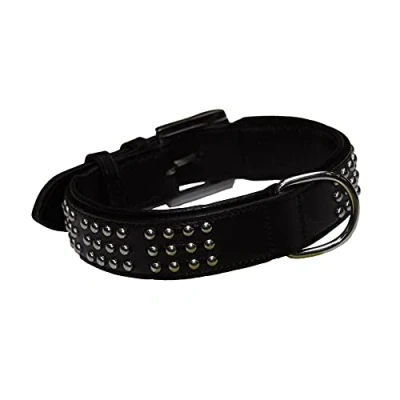 Afbeelding van Nobby halsband vinto zacht leer zwart 2,5 x 55 cm 1 ST