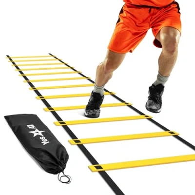 Afbeelding van Yes4All Uniseks CKT4 Agility Ladder C Geel 12 Rung, A. Geel, Rung UK