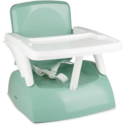 Afbeelding van Zitverhoger THERMOBABY GUSTO 2 in 1 Sage Green Schaalbaar en transporteerbaar