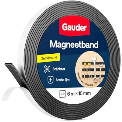 Afbeelding van GAUDER Magneetband Zelfklevend Magneetstrip Magneetrol