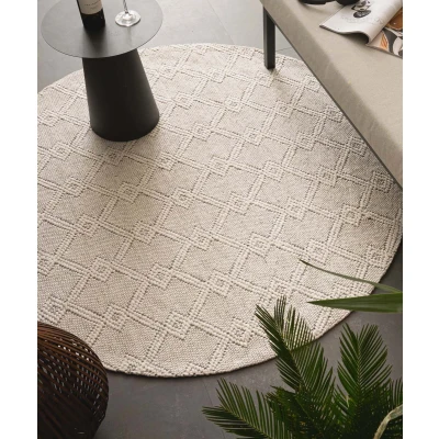 Afbeelding van Rond Buitenkleed Var Wit 200 Cm