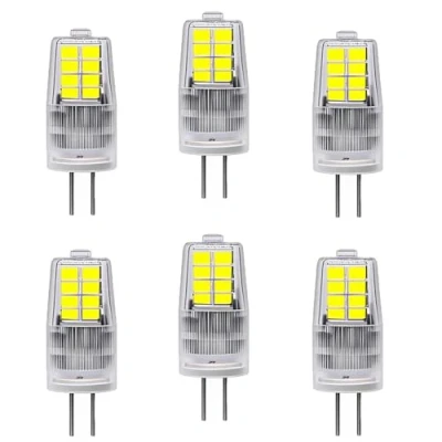 Afbeelding van OUGEER 6 stuks energiebesparende G4 3W LED lamp, 20 SMD 2835, koud wit 6000K, 300lm, AC 220 240V lampen vervanging 30W halogeenlamp niet dimbaar