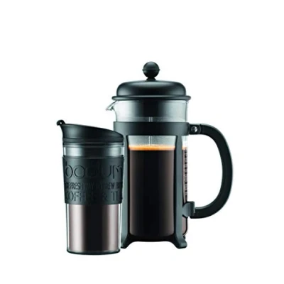Afbeelding van Set met Cafetiere, 8 kops, 1.0l en thermomok 0.35l zwart
