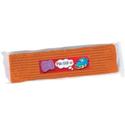 Afbeelding van Plasticine One Colour Slab 400g Sienna, officiële Aardman kleur van Morph, modelleermateriaal voor animatoren en modelbouwers, droogt nooit uit, maakt sculpturen, modellen stop motion animaties