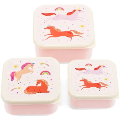 Afbeelding van Snackdoosjes (3stuks) Eenhoorn Unicorn van Rex London