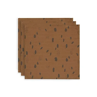 Afbeelding van Monddoekje Jollein Hydrofiel Spot Caramel (3 delig)