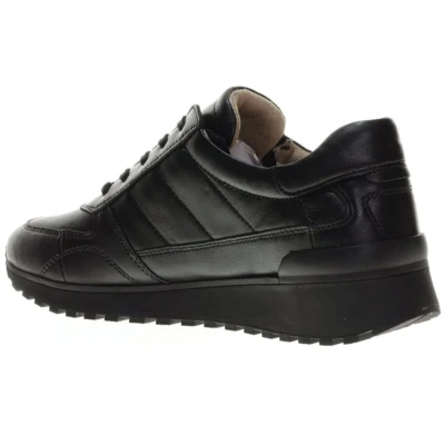 Afbeelding van Zwarte Sneaker Comfort Leder maat 37