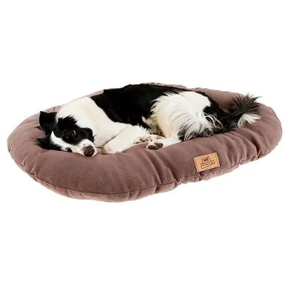 Afbeelding van Groot hondenbed RELAX MICROFLEECE 89, zacht en wasbaar hondenkussen, taupe