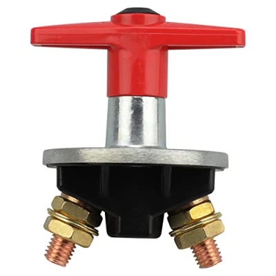 Afbeelding van Accu scheidingsschakelaar, lekvrije knop, type accuhoofdschakelaar, 12 volt 60 volt, 200 A, batterij voor boot, motorfiets, jacht, auto, caravan, inbouw, stroomschakelaar