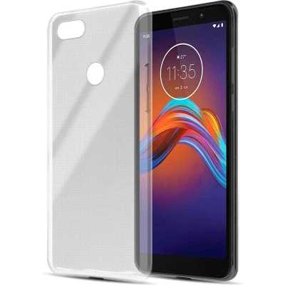 Afbeelding van Cadorabo Hoesje geschikt voor Motorola MOTO E6 PLAY in VOLLEDIG TRANSPARANT Beschermhoes gemaakt van flexibel TPU Silicone Case Cover
