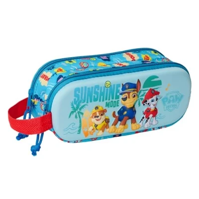 Afbeelding van Pennenetui met 2 vakken The Paw Patrol Blauw 21 x 8 6 cm 3D
