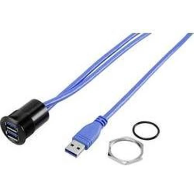 Afbeelding van USB A inbouwbus 3.0 22 BK 2x bus naar stekker 92007P90 TRU COMPONENTS 1 stuk(s)