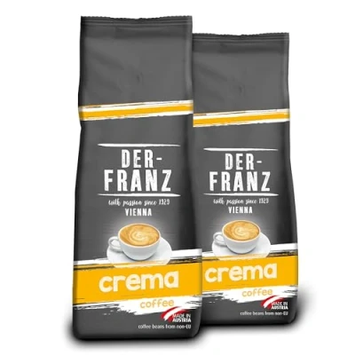 Afbeelding van Der Franz Crema koffie, intensiteit 4/5, 100% Arabica, grond, 2 x 500 g
