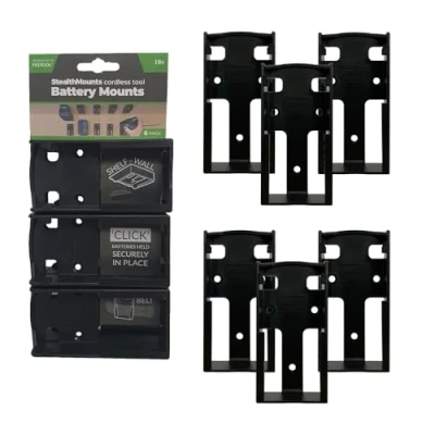 Afbeelding van StealthMounts BM FT18 BLK 6 Accuhouder voor Festool 18V Zwart pack
