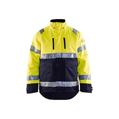 Afbeelding van Blaklader Winterjas High Vis 4828 1900 Geel/Marineblauw