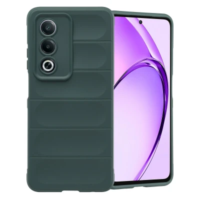 Afbeelding van Oppo A80 (5G) Hoesje Siliconen en TPU (zacht) imoshion Softcase/Backcover Donkergroen Telefoonhoesje