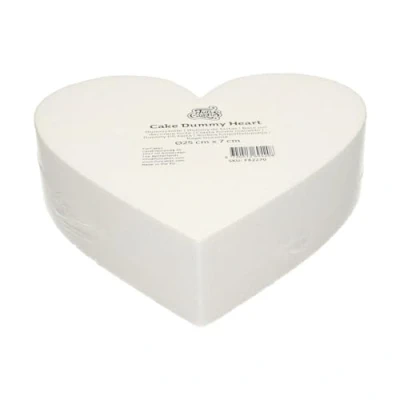 Afbeelding van FunCakes Taart Dummy Piepschuim Blok Hart Ø25 cm x 7