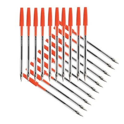 Afbeelding van Q Connect Medium Balpen KF34044 Rood, Pack van 20