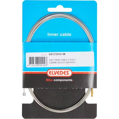 Afbeelding van Elvedes Versnellings binnenkabel rvs 2 nippels 3 meter 6451/72rvs/3m