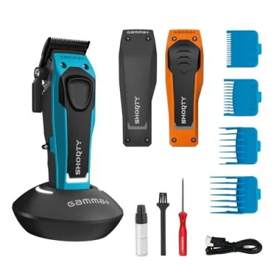 Afbeelding van GAMMA+ Shorty Professionele Tondeuse voor Mannen, Compacte Afmetingen, Borstelloze Motor EON, 120 Min Draadloze Autonomie, Scheermes Instelbaar, 4 Opzetstukken, Blade Ondersteuning, USB Type C kabel