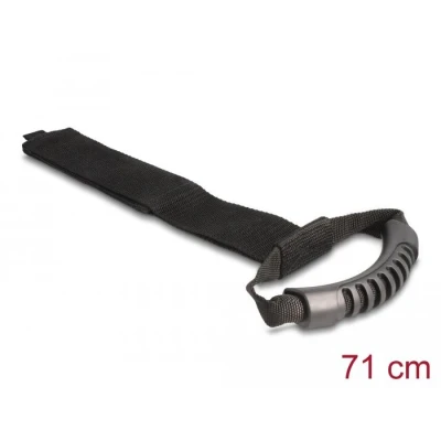 Afbeelding van Delock Tragegurt mit Klettverschluss L 710 x B 50 mm schwarz 2 Stück