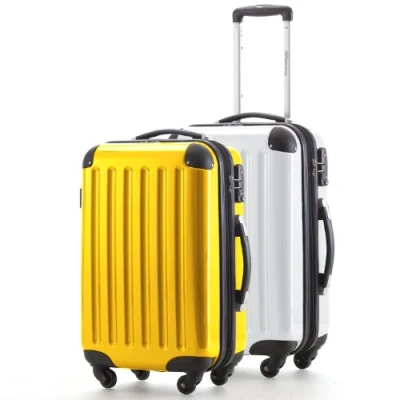 Afbeelding van HAUPTSTADTKOFFER Alex 2 x handbagage harde schaal glanzend, 55 cm, 42 liter, wit geel