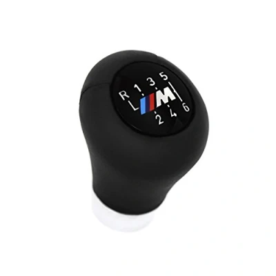 Afbeelding van Originele BMW Sport Schakelknop M met leer bekleed, 6 versnellingen, zwart 25117896886