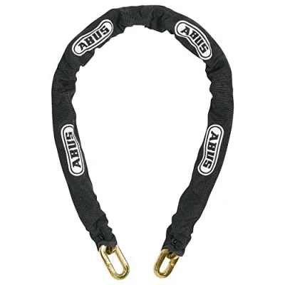 Afbeelding van ABUS veiligheidsketting 10KS/200B diameter 10mm 200cm vierkante geelverzinkte schakels black loop