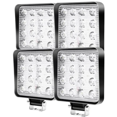 Afbeelding van CCLIFE Led Werklamp 12V Koplamp 4X48W Auto Tractor IP67 Offroad 6000K Waterdichte Spotlight voor SUV UTV ATV Truck, 13x11x2cm CushHom
