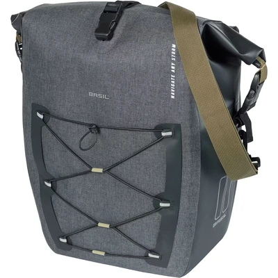 Afbeelding van Basil Navigator Storm MIK SIDE fietstas sportieve en functionele enkele zwart 100% waterdicht