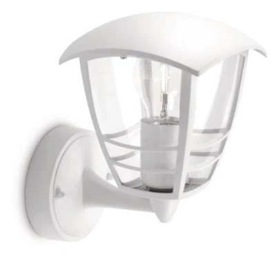 Afbeelding van Philips Creek Wandlamp E27 Fitting 60 W Spatwaterdicht Buitenlamp Aluminium Muurlamp Wit