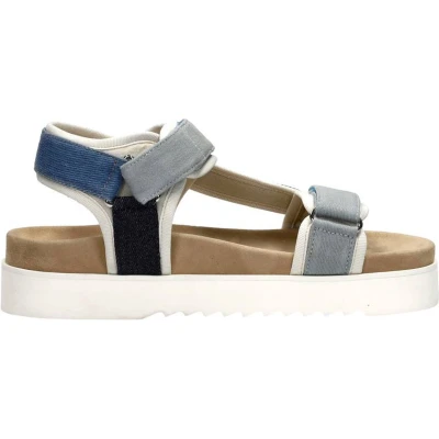 Afbeelding van Maruti BEAU Sandalen met plateauzool, Dames, Maat: 36, Denim combi Leer