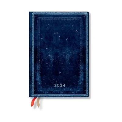 Afbeelding van Old Leather Collection Inkblot (Old Collection) Midi Verso 12 month Dayplanner 2024