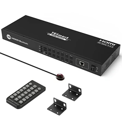 Afbeelding van TESmart 16X1 HDMI Schakelaar 4K@60Hz 16 poorts Switch Ultra HD ingangen 1 uitgang Controller IR afstandsbediening RS232, TCP/IP