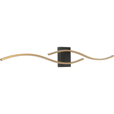 Afbeelding van Moderne Design Wandlamp 1 Lichts Zwart Goud 105 cm Onda
