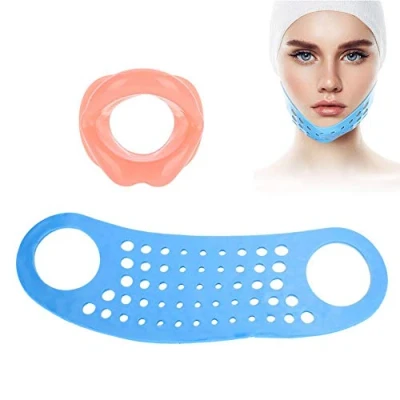 Afbeelding van Face Slimming Mask, Sleep Lifting Hangmat Chin Cheek Slimmer Anti Rimpel Silicone Lip Exerciser, Gezichtsliftende Hangmat, Gezichtsversteviger, Liptrainer, rimpeltool