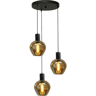 Afbeelding van Masterlight Hanglamp Bounty 3 lichts smoke glas 2472 05 35